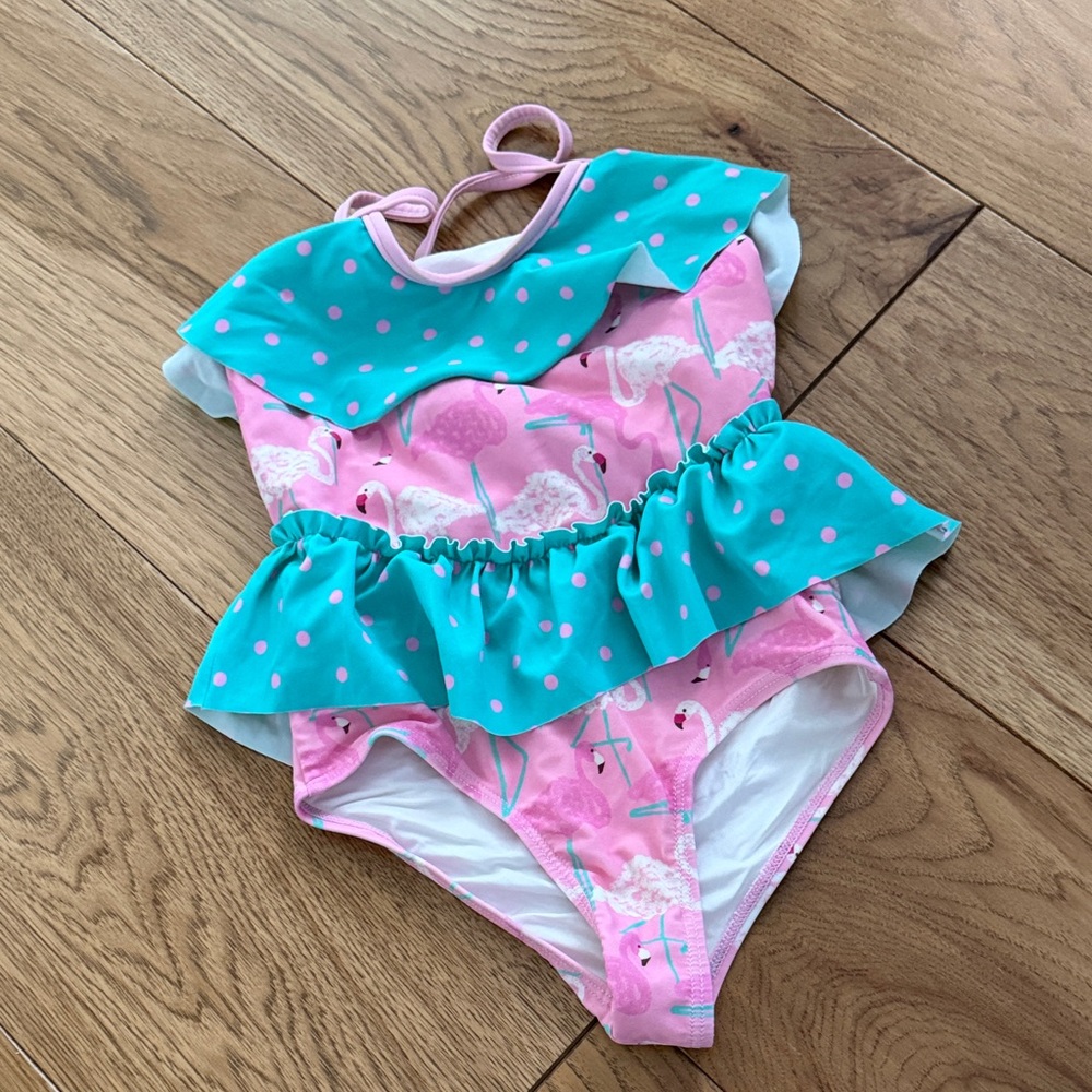 Matilda Jane Pink and Teal Kids Swim One Piece
